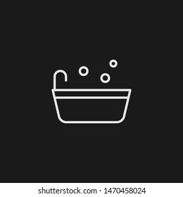 Outline bathtub vector icon. Bathtub illustration for web, mobile apps, design. Bathtub vector symbol.