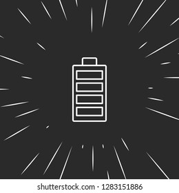 Outline battery icon, illustrated icon for modern web and mobile design, simple and minimal symbol of battery