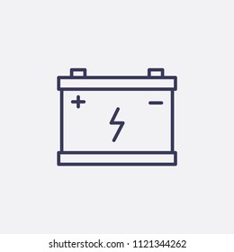 Outline battery icon illustration,vector auto sign symbol
