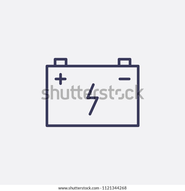 Outline battery icon illustration,vector auto\
sign symbol\
