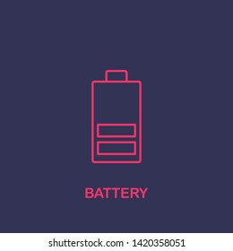 Outline battery icon.battery vector illustration. Symbol for web and mobile