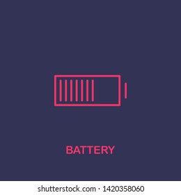 Outline battery icon.battery vector illustration. Symbol for web and mobile