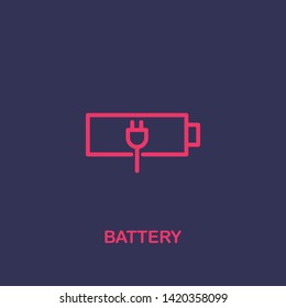 Outline battery icon.battery vector illustration. Symbol for web and mobile