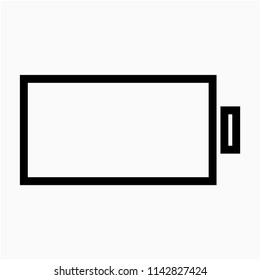 Outline battery pixel perfect vector icon