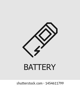 Outline battery vector icon. Battery illustration for web, mobile apps, design. Battery vector symbol.