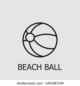 Outline beach ball vector icon. Beach ball illustration for web, mobile apps, design. Beach ball vector symbol.