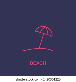 Outline beach icon.beach vector illustration. Symbol for web and mobile