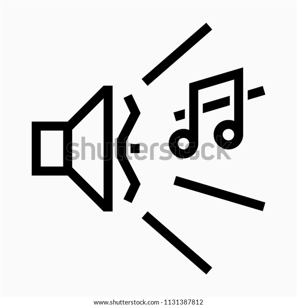 Outline\
beautiful  automobile music speaker vector\
icon