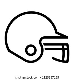 Outline beautiful baseball helmet vector icon