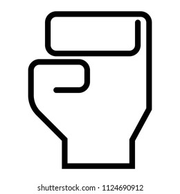 Outline beautiful boxing glove vector icon