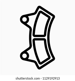 Outline beautiful brake pad vector icon