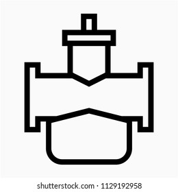 Outline beautiful carburetor vector icon