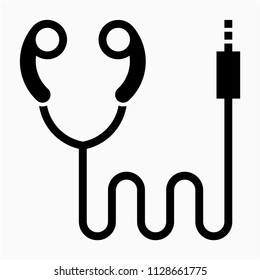 Outline beautiful headphone vector icon