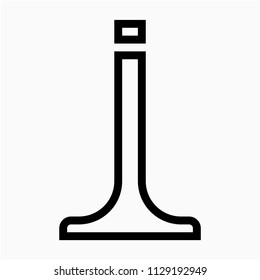 Outline beautiful intake valve vector icon