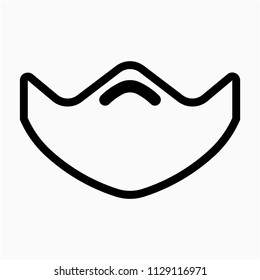 Outline beautiful mask vector vector icon