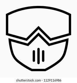 Outline beautiful Modular Face Mask vector icon