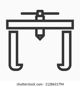 Outline beautiful puller vector icon
