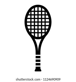 Outline beautiful tennis racket vector icon