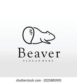 outline beaver logo design image