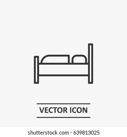 Outline bed     icon illustration vector symbol