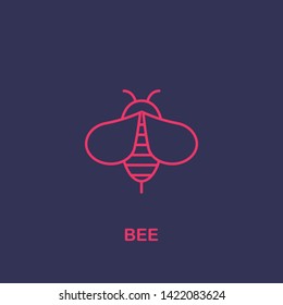 Outline bee icon.bee vector illustration. Symbol for web and mobile