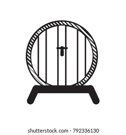Outline of a beer barrel, Vector illustration