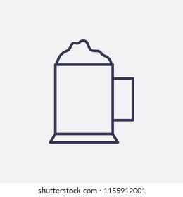 Outline beer icon illustration,vector drink sign symbol