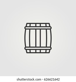 Outline beer tub  icon illustration vector symbol