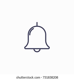 Outline bell icon illustration vector symbol