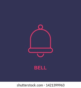 Outline bell icon.bell vector illustration. Symbol for web and mobile