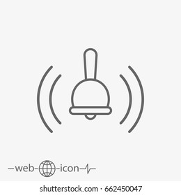 outline bell vector icon