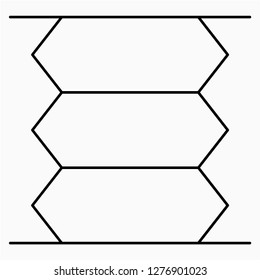Outline bellows symbol vector icon