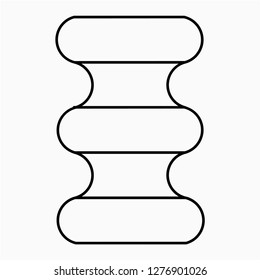 Outline bellows symbol vector icon
