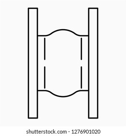 Outline bellows vector icon