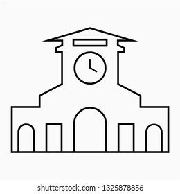 Outline Ben thanh market pixel perfect vector icon