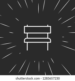 Outline bench icon, illustrated icon for modern web and mobile design, simple and minimal symbol of bench