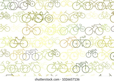 Outline of bicycle background hand drawn, good for graphic design. Cartoon style vector.