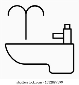 Outline bidet vector icon