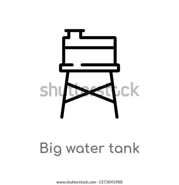 outline big water tank vector icon stock vector royalty free 1373041988