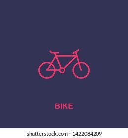 Outline bike icon.bike vector illustration. Symbol for web and mobile