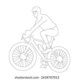Vector blanco y negro de Outline Bikers