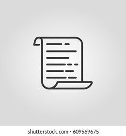  Outline bill  web icon ilustration  vector saymbol