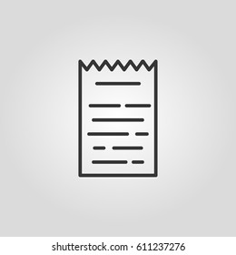 Outline bill web icon ilustration vector symbol
