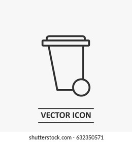 Outline bin   icon illustration vector symbol
