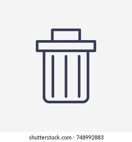 Outline bin icon illustration vector symbol
