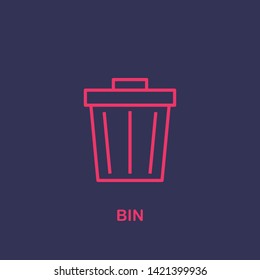 Outline bin icon.bin vector illustration. Symbol for web and mobile