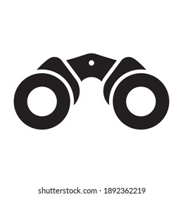 Outline Binocular Icon. Binoculars Logo Or Logotype Template.