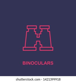 Outline binoculars icon.binoculars vector illustration. Symbol for web and mobile