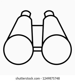 Outline binoculars vector icon