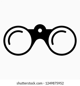 Outline binoculars vector icon